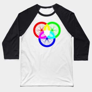 Color Wheel - RGBicycle - Colour Wheel Cycling Baseball T-Shirt